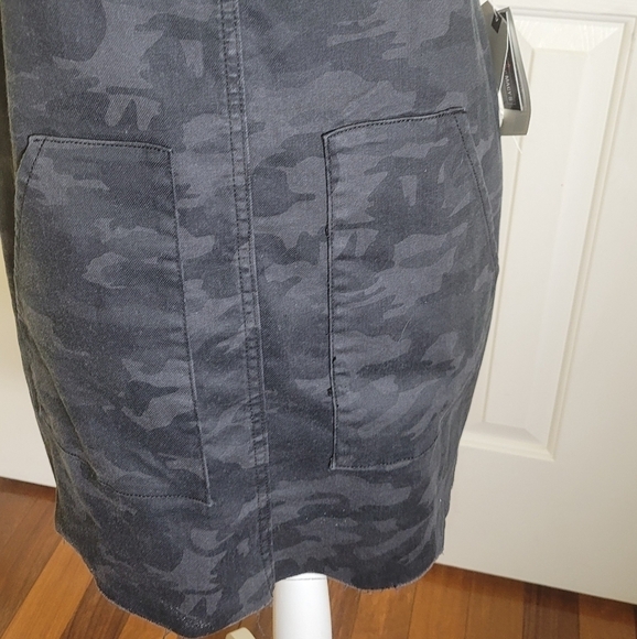 NWT Vanilla Star Women Juniors' Cotton Camo Denim Skirtall Black Gray Size 9 $49 - Picture 4 of 10